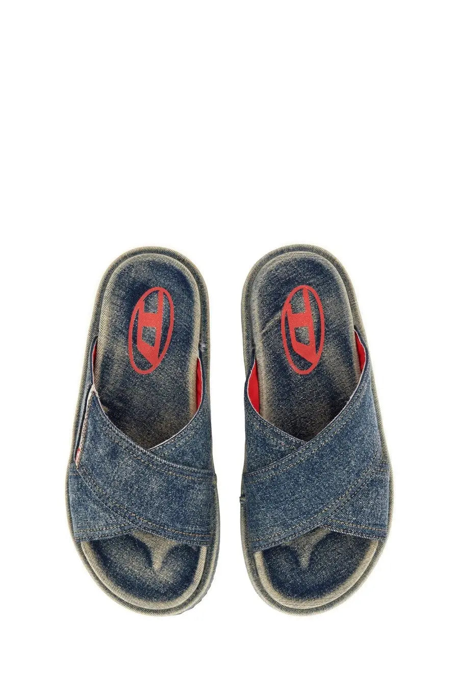 Diesel Unisex Slide Sandal Cris Cros Blue, view 6