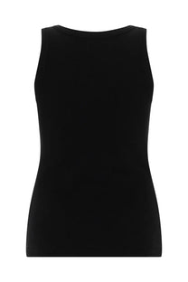 Diesel women’s Anki OD top black sleeveless fitted cotton blend top for casual wear