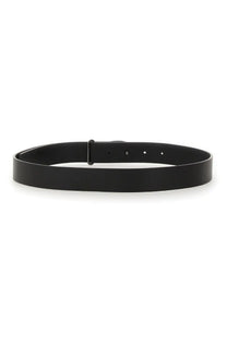 Diesel women’s black leather belt with a sleek minimalist buckle for stylish and versatile wear