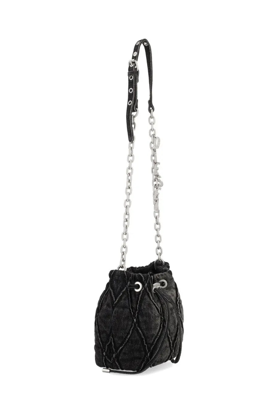 Diesel Women's Charm Bucket Bag Black, view 2