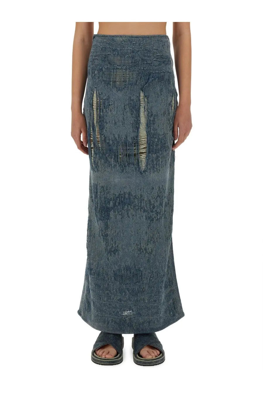 Diesel Women's DE Megan Fsg Long Skirt Blue