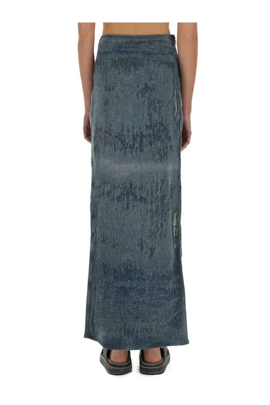 Diesel Women's DE Megan Fsg Long Skirt Blue, view 3