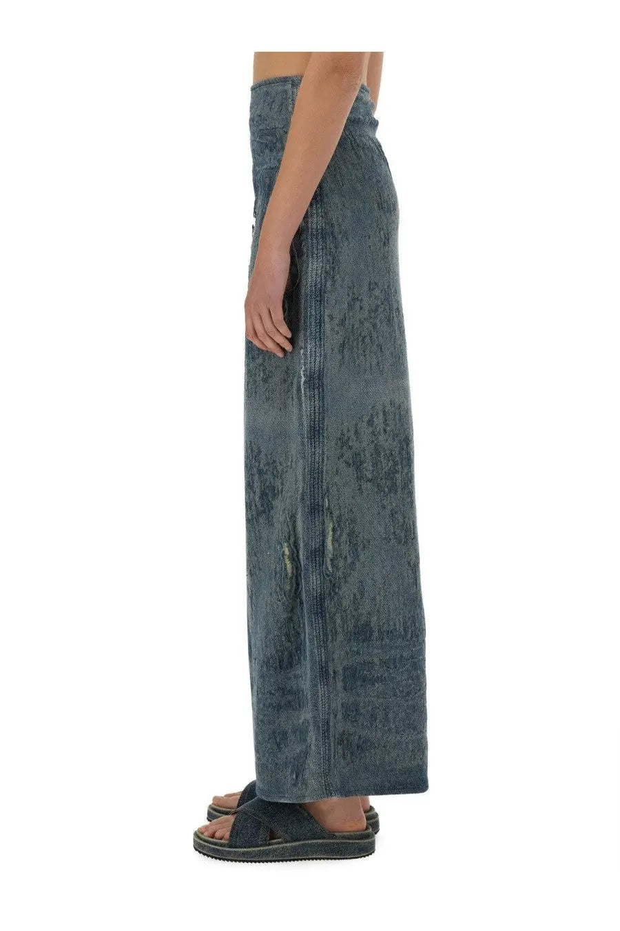 Diesel Women's DE Megan Fsg Long Skirt Blue, view 4