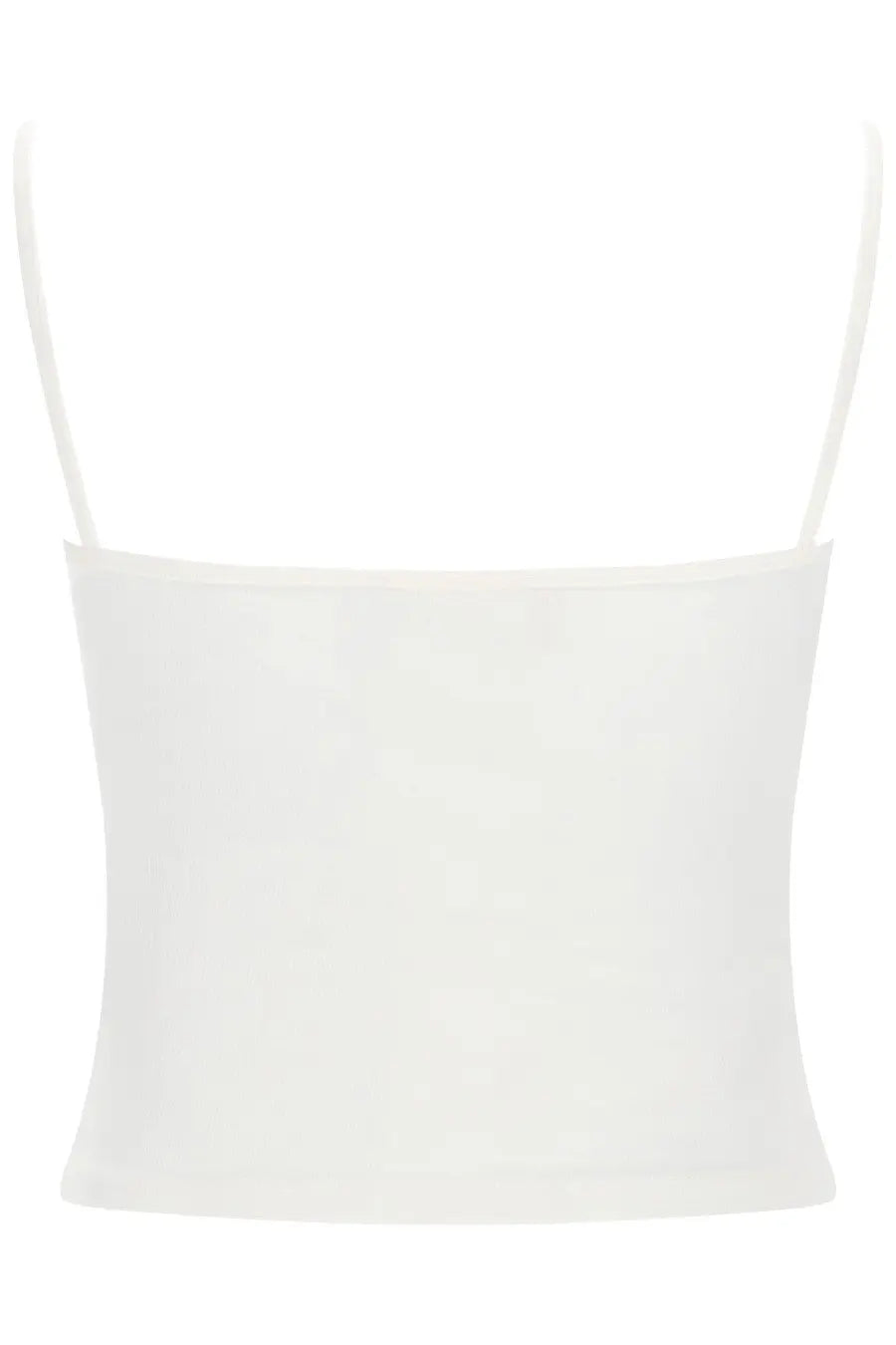 Diesel women’s hupy od top white spaghetti strap crop top made from lightweight fabric for casual wear