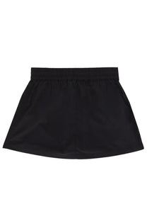 Diesel women’s miniskirt cean black with elastic waist and smooth flowing fabric in black color and simple design