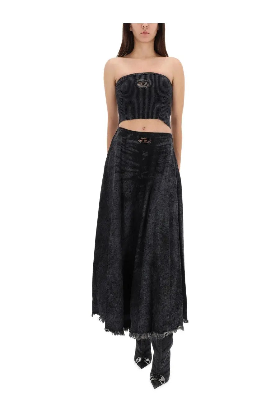 Diesel Women's Skirt DE Hannie Fsh Black, view 2