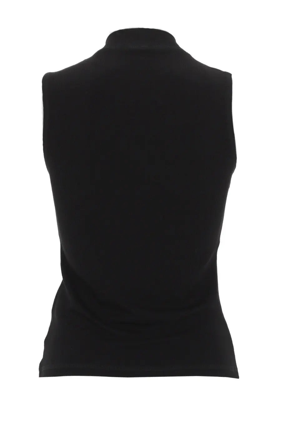 Diesel women’s sleeveless top mokky SL microdiv black with high neckline in soft breathable fabric