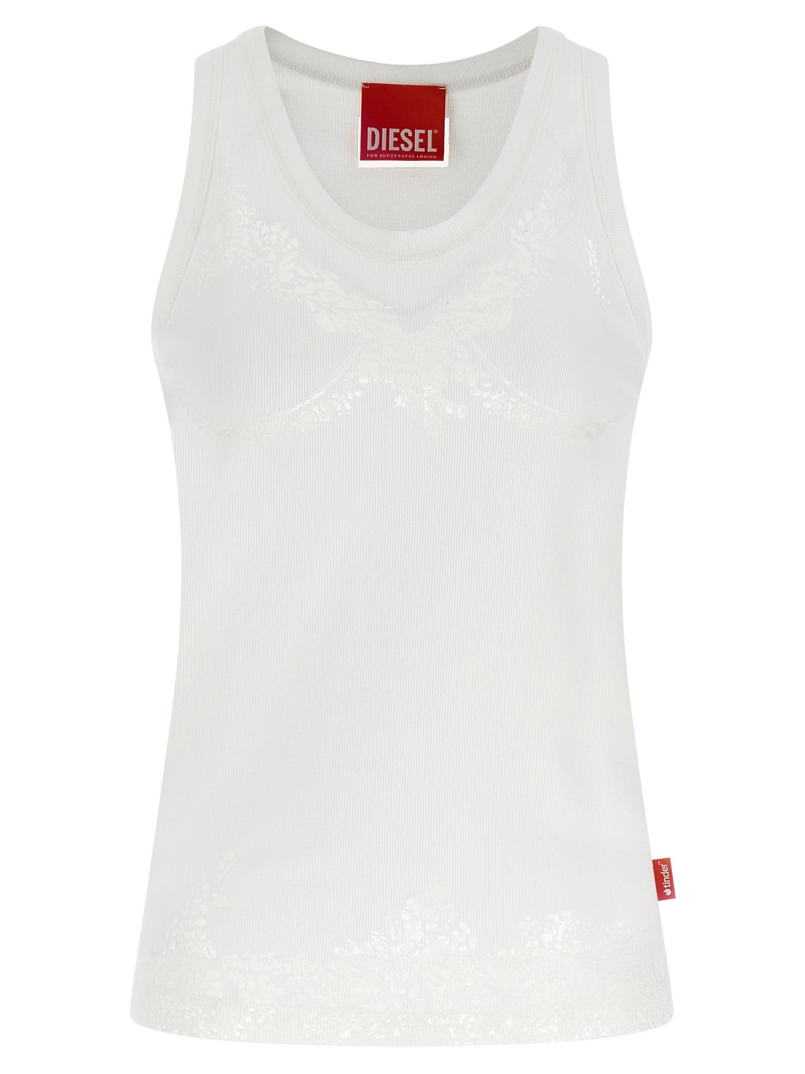 Diesel Diesel Tinder Pr Anki Lace Tank Top White