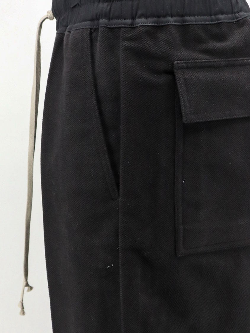 Rick Owens Men's Dietrich Cotton Trousers Black, view 3
