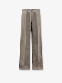 Rick Owens Men's Dietrich Cotton Trousers Grey