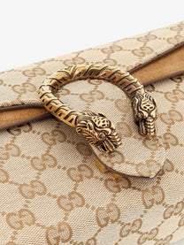 Gucci Women's Dionysus GG Fabric Crossbody Bag Beige