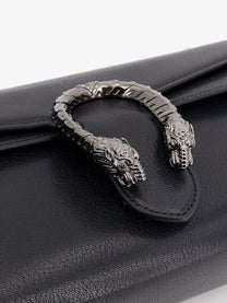Gucci Women's Dionysus Leather Crossbody Bag Black
