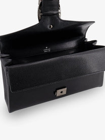 Gucci Women's Dionysus Leather Crossbody Bag Black