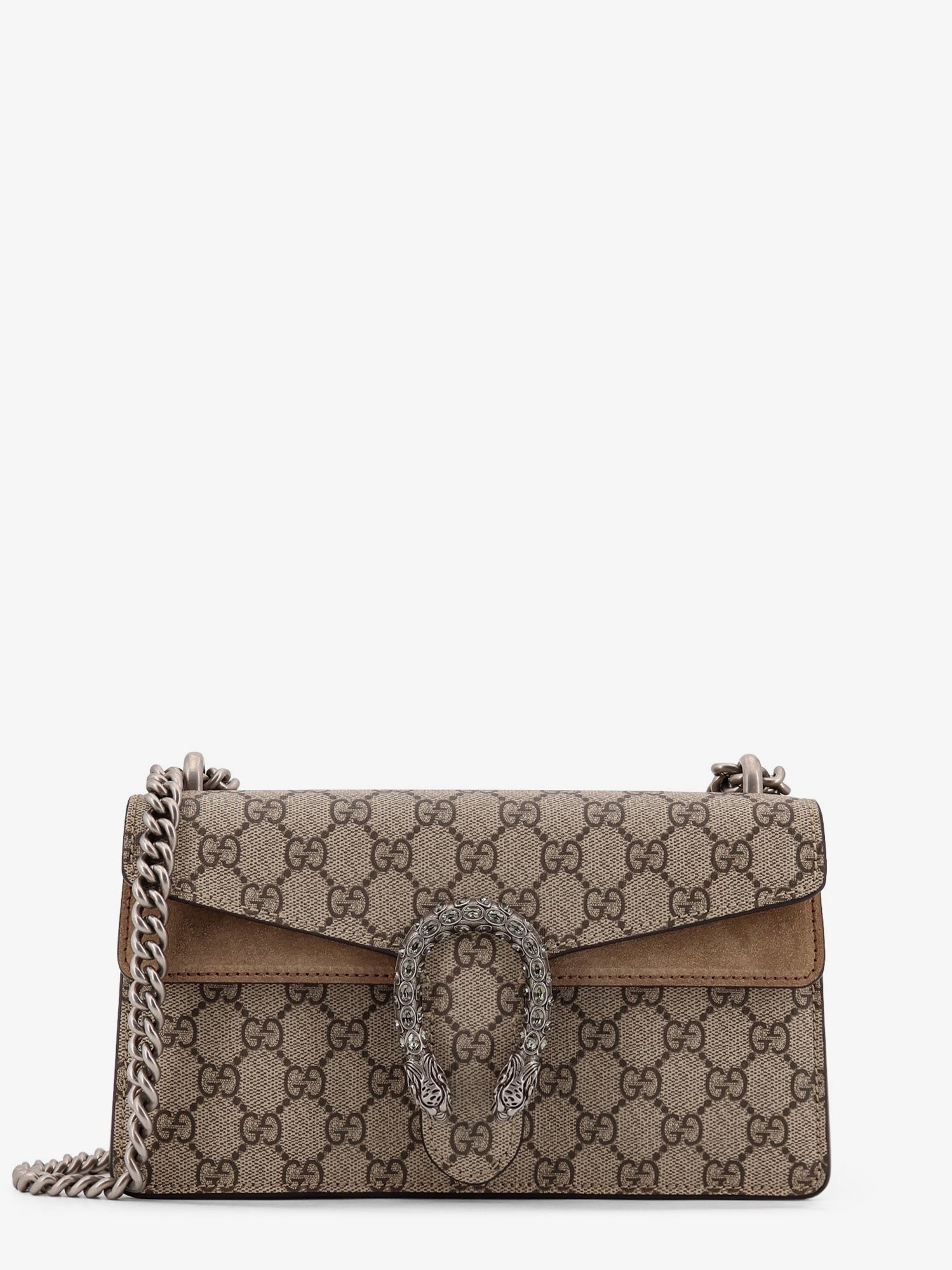 Gucci Women's Dionysus Medium GG Supreme Fabric Crossbody Bag Beige Gucci