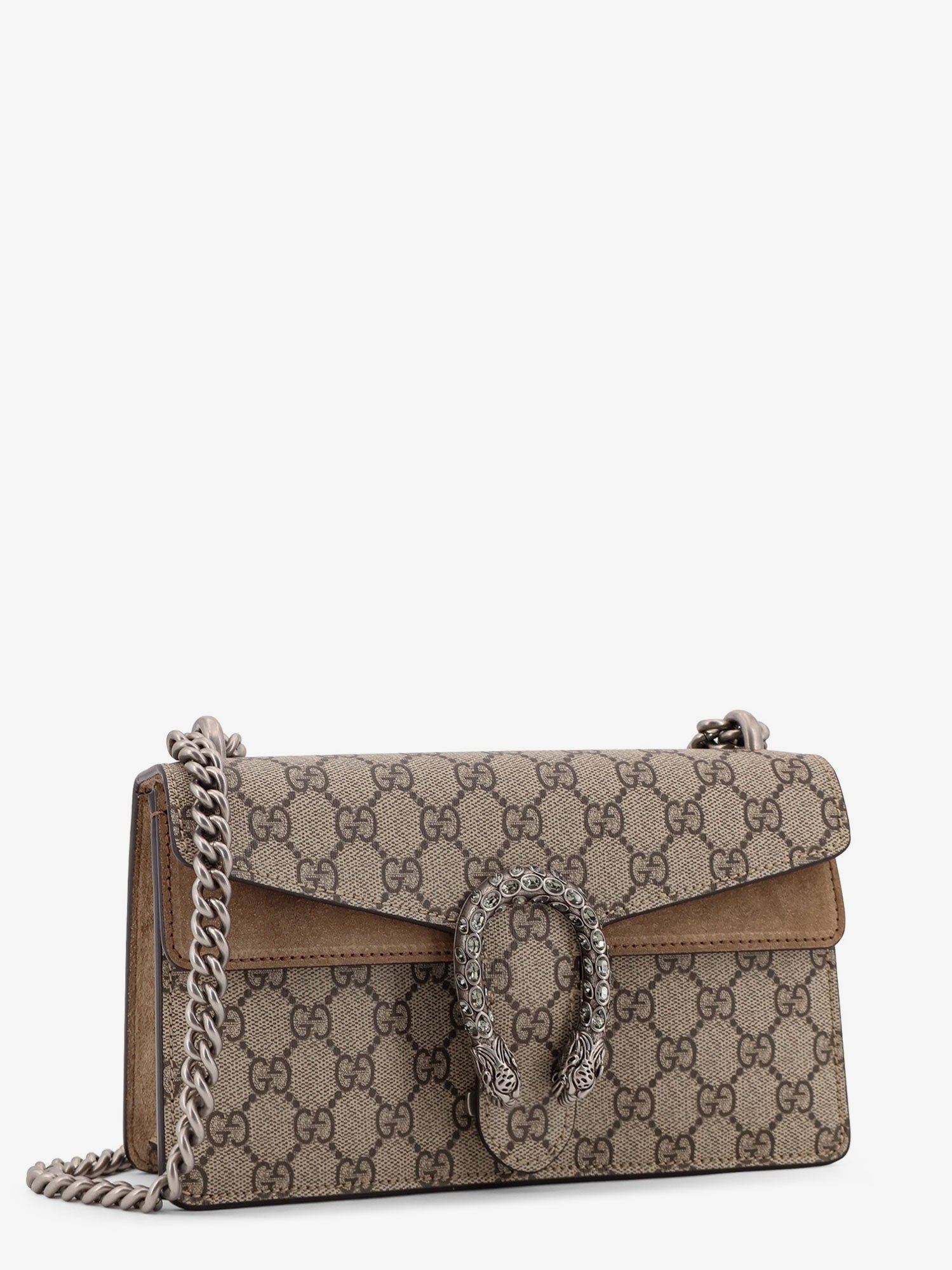 Gucci Women's Dionysus Medium GG Supreme Fabric Crossbody Bag Beige Gucci