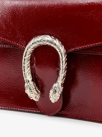 Gucci Women's Dionysus Patent Leather Shoulder Bag Red Gucci
