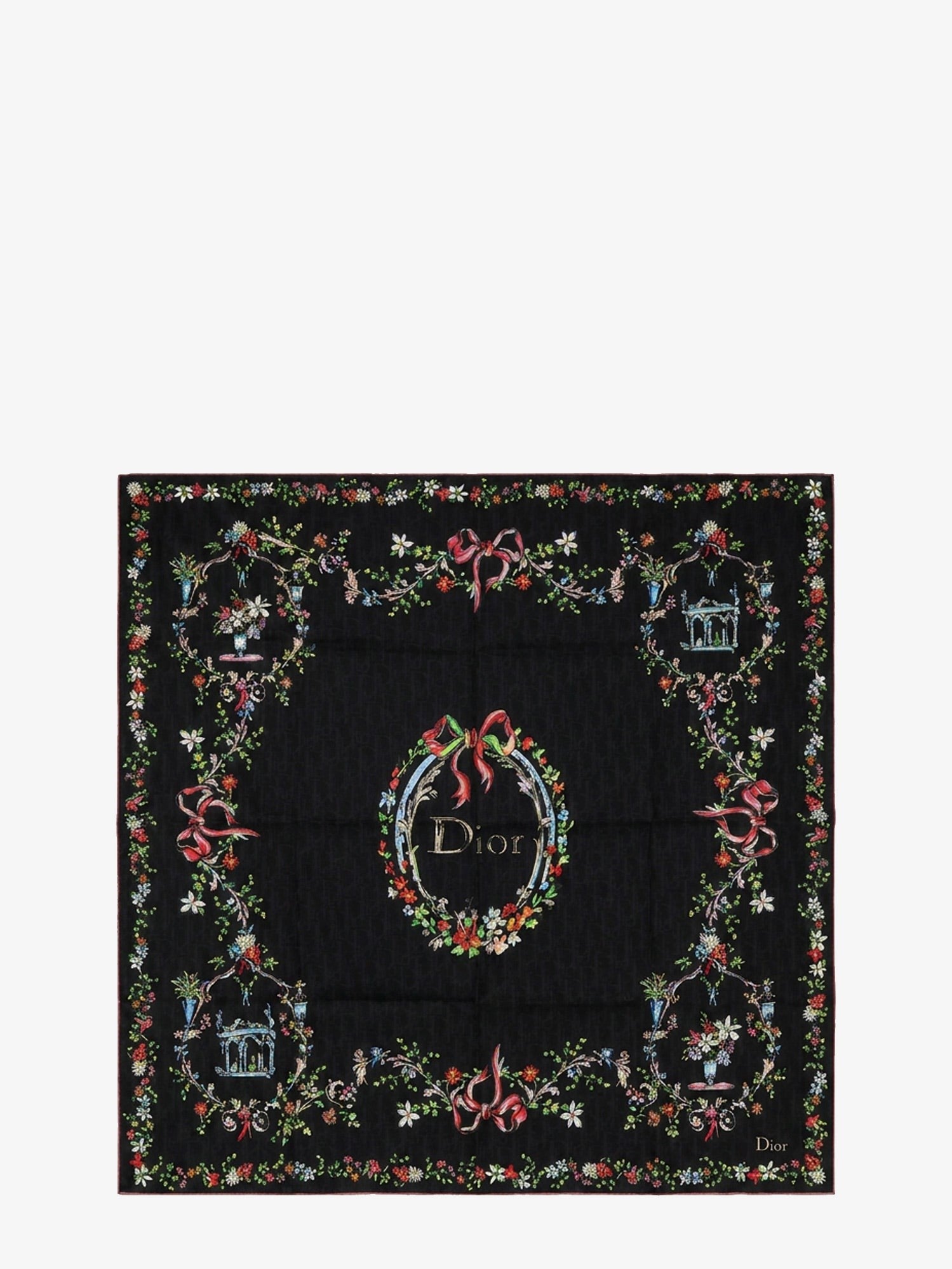 Dior Women's Dior Arabesque Dioriviera Silk Foulard Black