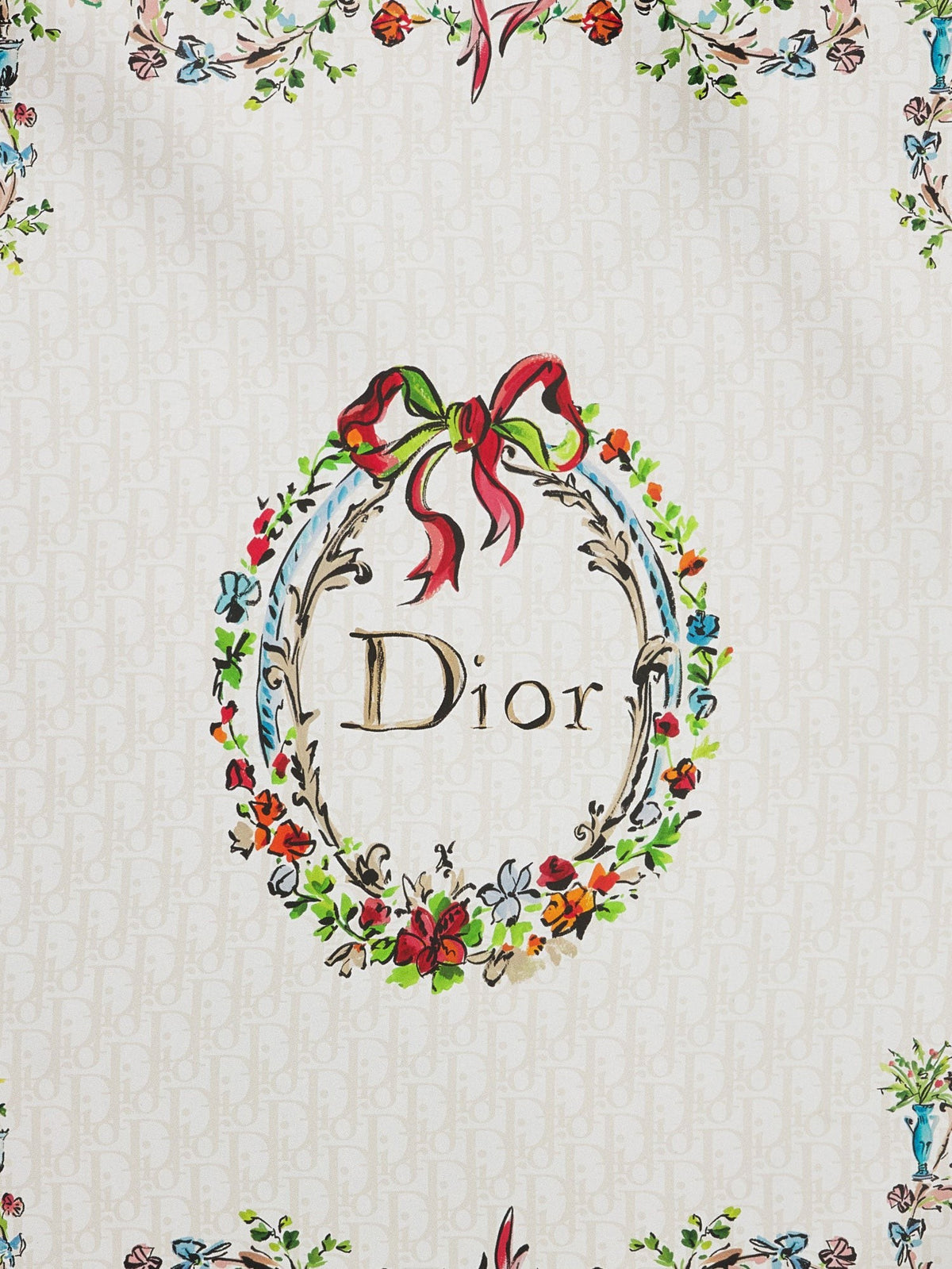 Dior Women's Dior Arabesque Dioriviera Silk Foulard White