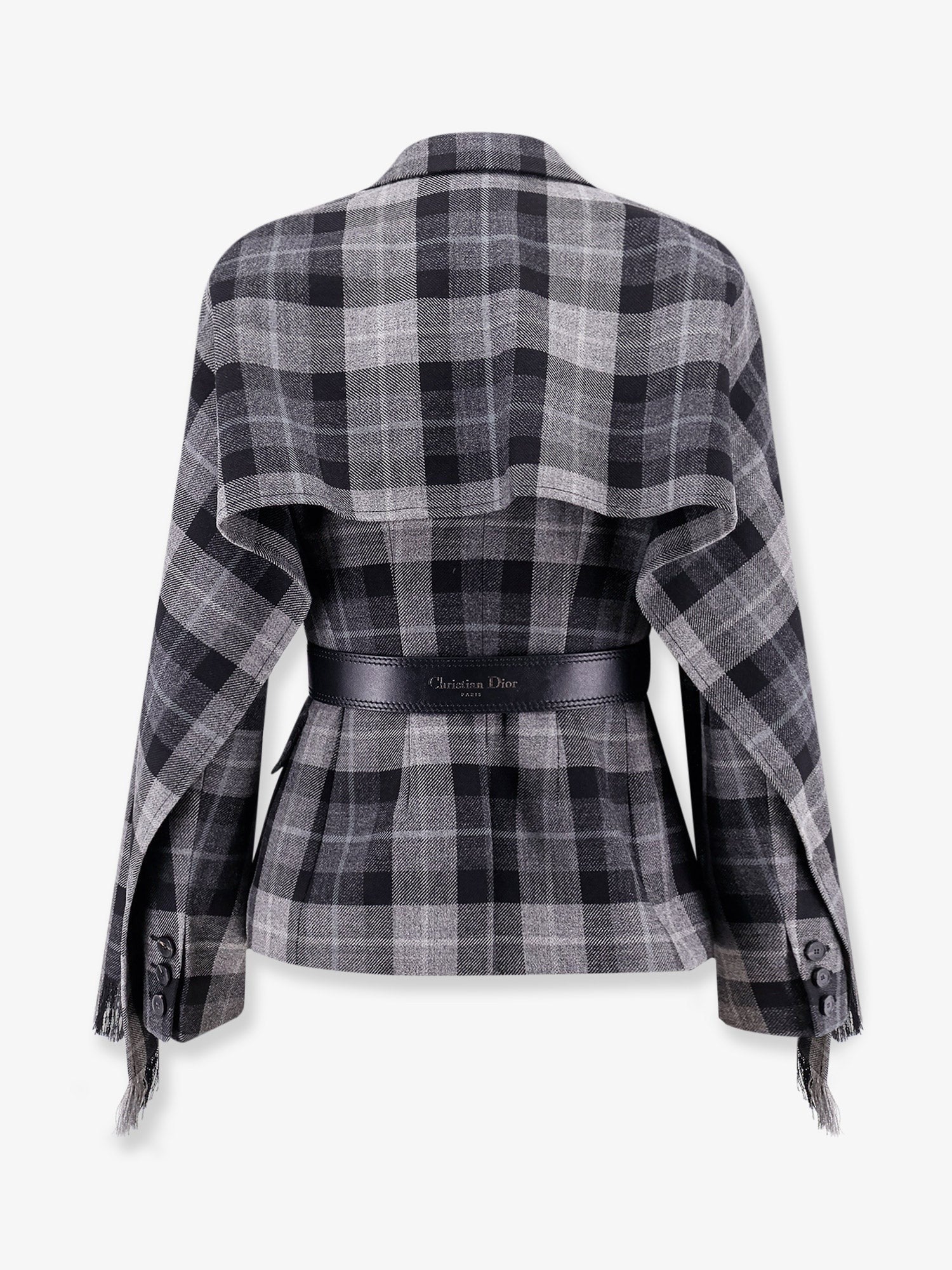 Dior - Dior Madras Blazer With Belt And Removable Scarf - Women’s Clothing