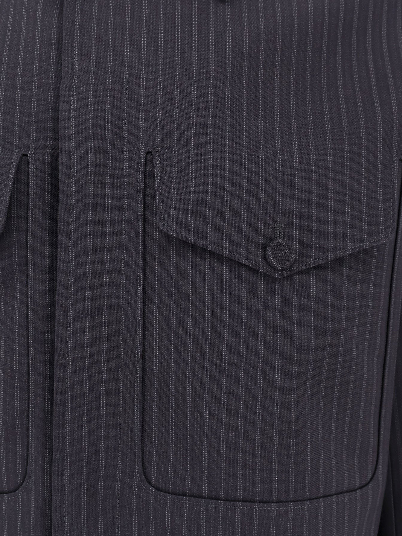 Dior - Dior Striped Wool Blazer With Semi French Collar - Men’s Clothing