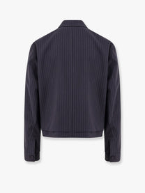Dior - Dior Striped Wool Blazer With Semi French Collar - Men’s Clothing