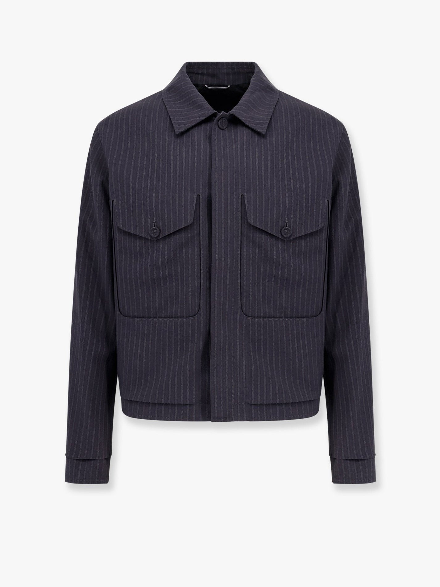 Dior - Dior Striped Wool Blazer With Semi French Collar - Men’s Clothing