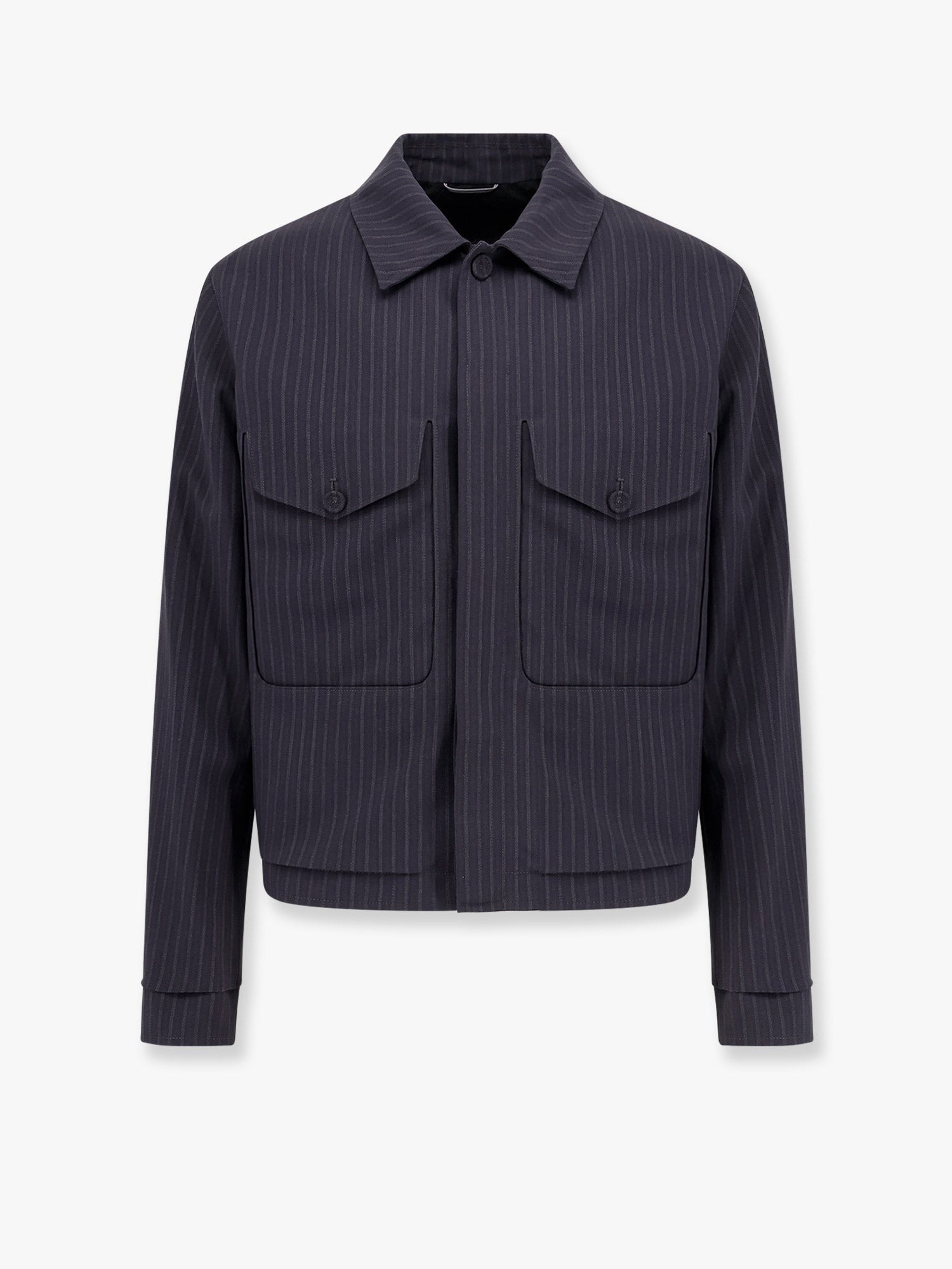 Dior - Dior Striped Wool Blazer With Semi French Collar - Men’s Clothing