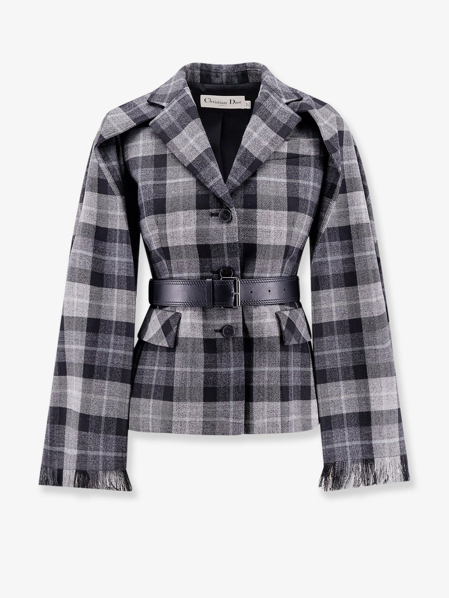 Dior - Dior Madras Blazer With Belt And Removable Scarf - Women’s Clothing