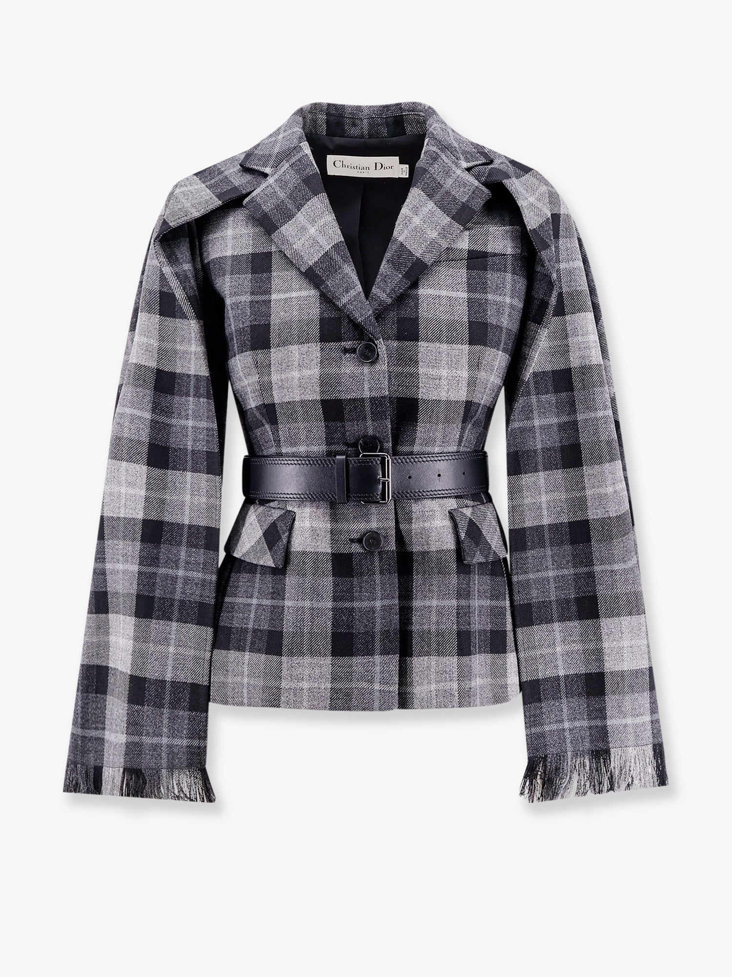 Dior - Dior Madras Blazer With Belt And Removable Scarf - Women’s Clothing
