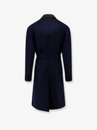 Dior Men's Dior Icons Cashmere Coat Blue