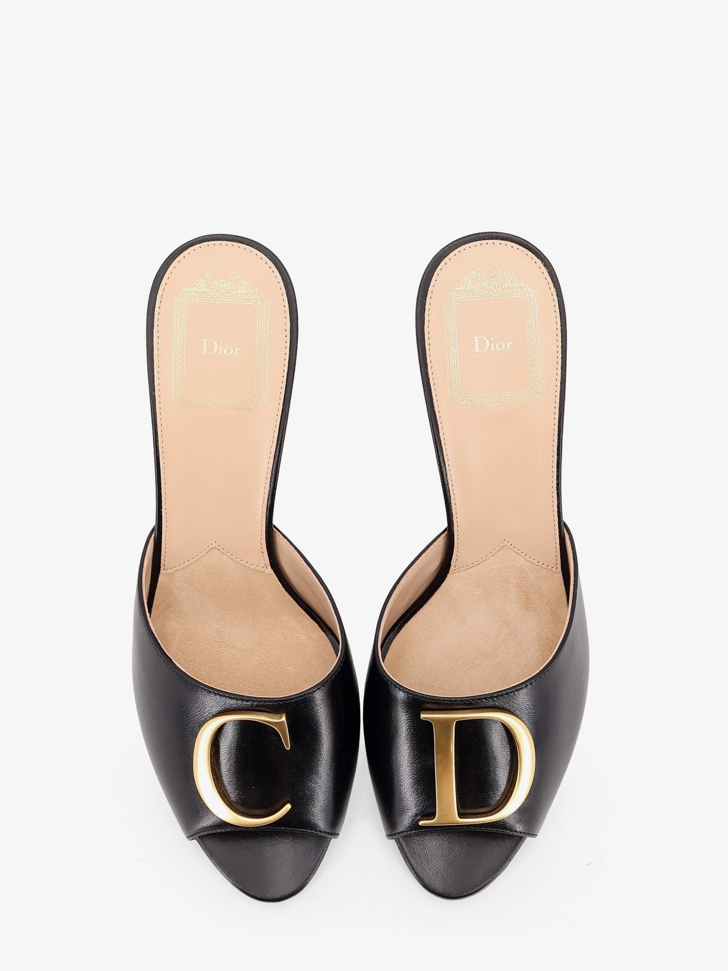Dior Women's Dior Initials Leather Sandals Black