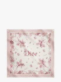 Dior Women's Dior Lilac Bouquet Print Silk Foulard Pink