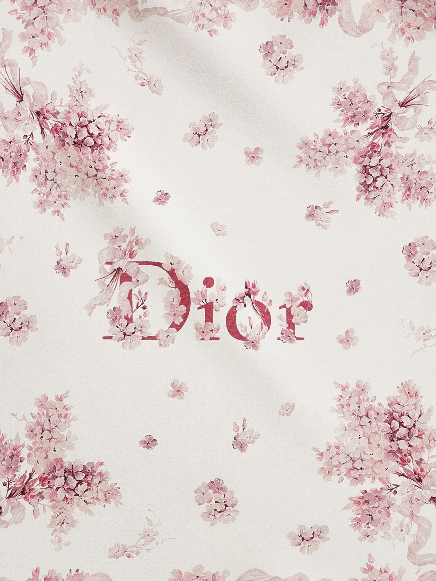 Dior Women's Dior Lilac Bouquet Print Silk Foulard Pink
