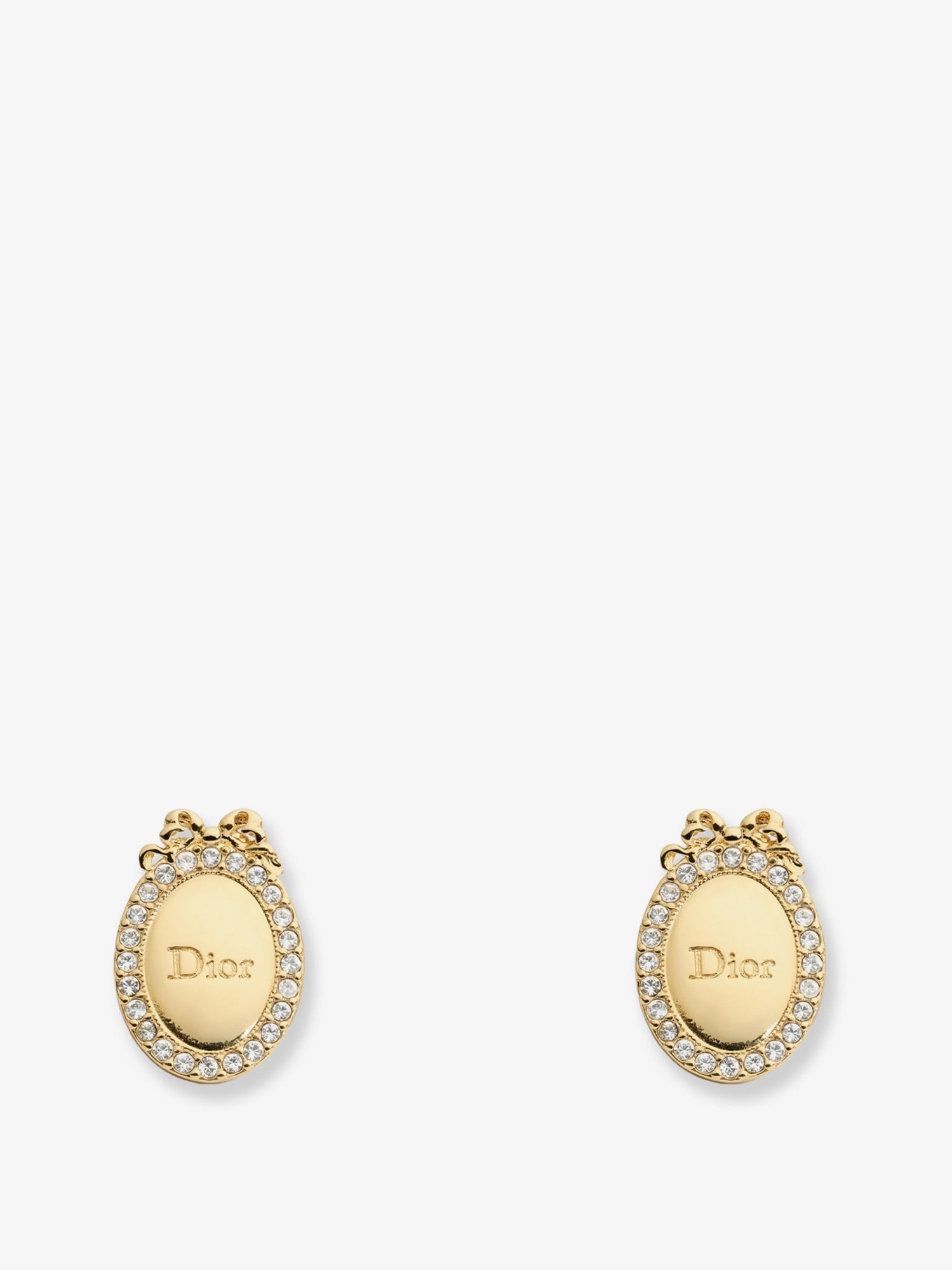 Dior Women's Dior Médaillon Brass Earrings Crystal