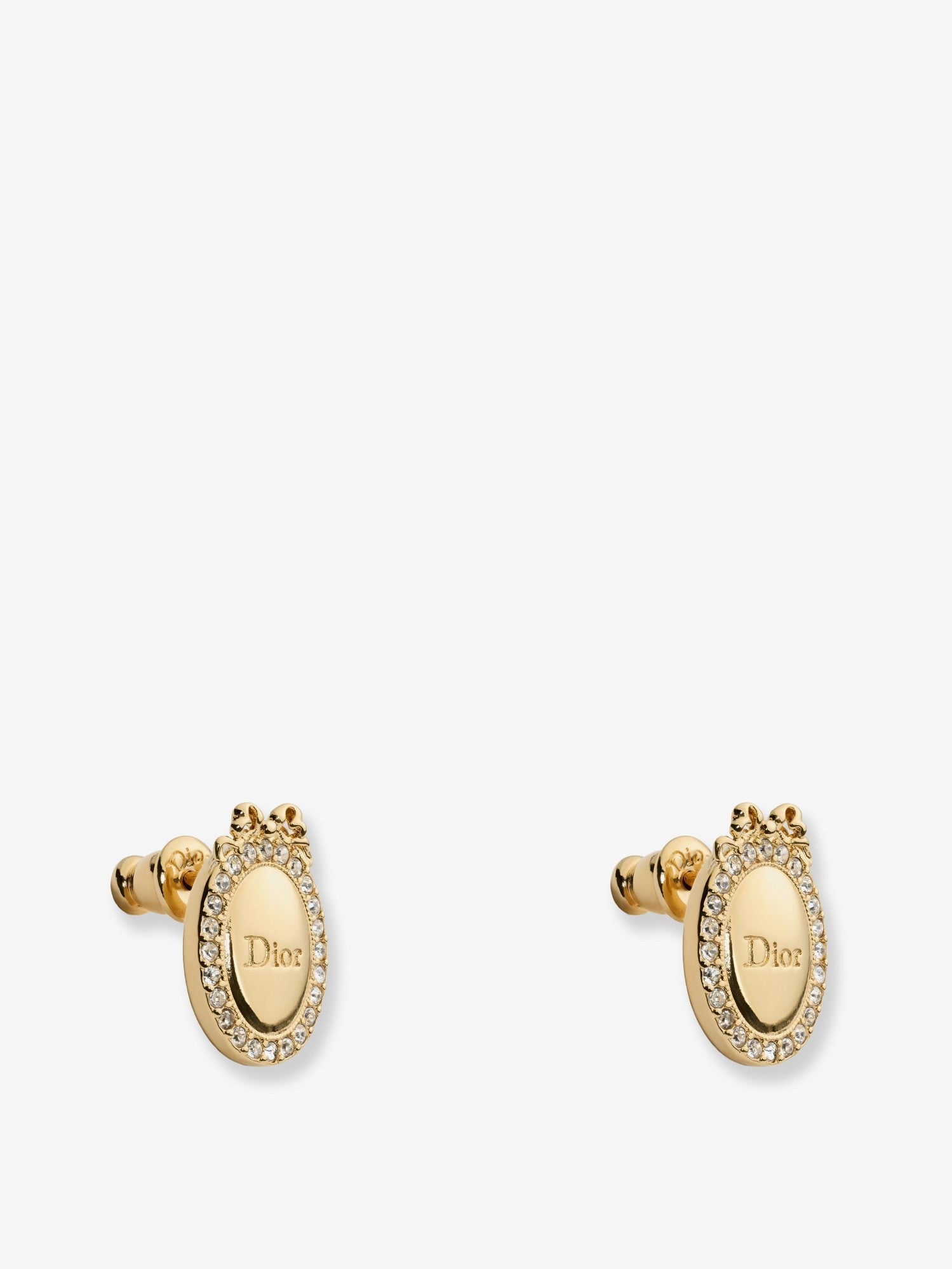 Dior Women's Dior Médaillon Brass Earrings Crystal