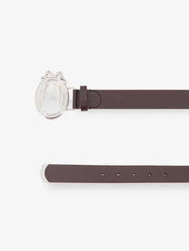 Dior Men's Dior Médaillon Leather Belt Brown