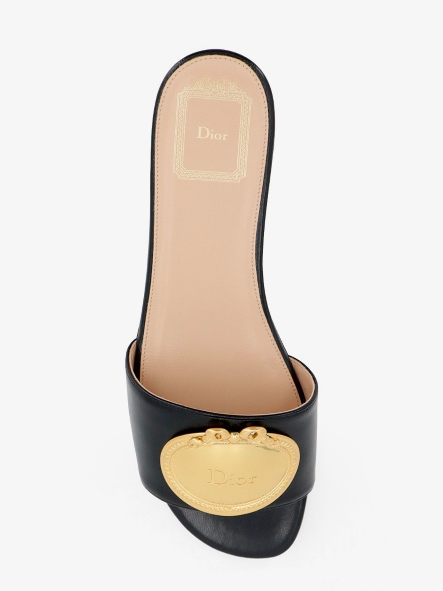 Dior Women's Dior Medaillon Leather Sandals Black