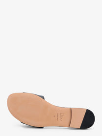 Dior Women's Dior Medaillon Leather Sandals Black