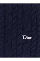 Dior Men's Cable Knit Cashmere Sweater Blue, view 3