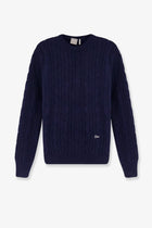 Dior Men's Cable Knit Cashmere Sweater Blue
