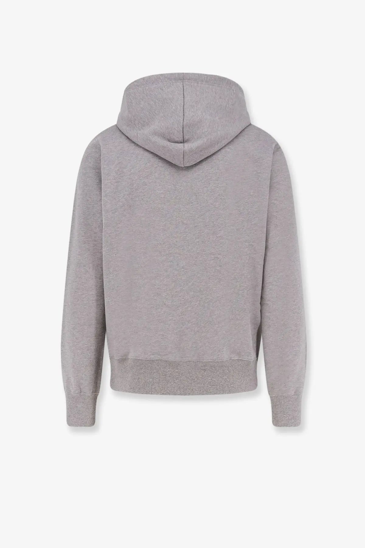 A soft heather gray dior men’s cotton sweatshirt with hood ribbed cuffs and hem