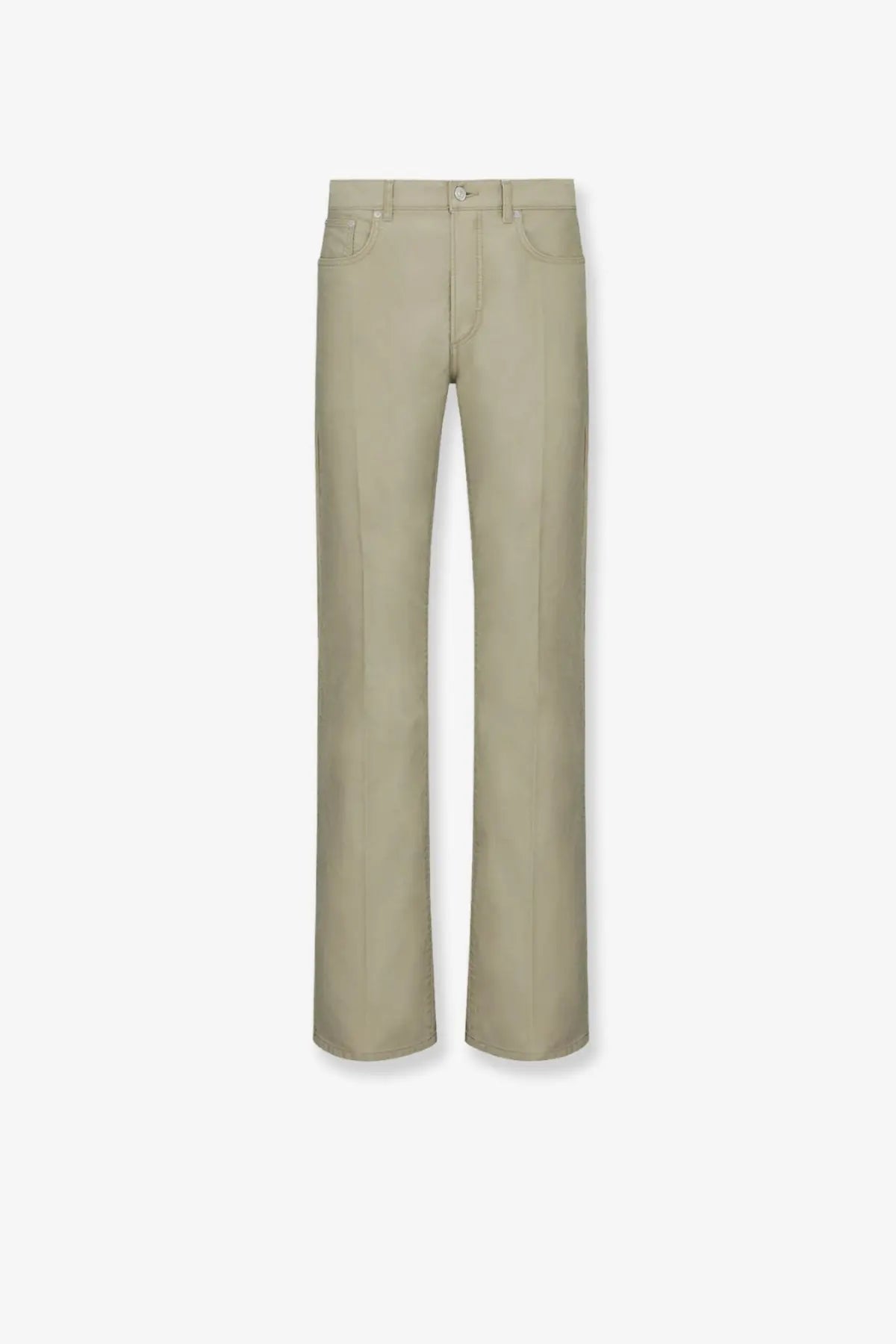 Dior men’s beige cotton trousers with straight-leg khaki design and minimalist style