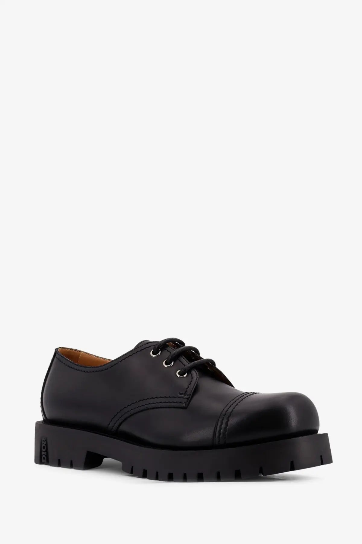 Dior Men's DH Dexpiii Leather Lace up Shoes Black, view 2
