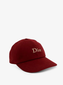 Dior Men's Dior Crafty Cotton Canvas Baseball Hat Red, view 2