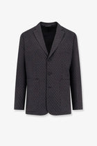 Dior Men's Polka Dots Virgin Wool and Alpaca Jacquard Blazer Black