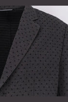 Dior Men's Polka Dots Virgin Wool and Alpaca Jacquard Blazer Black, view 3