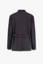 Dior Men's Polka Dots Virgin Wool and Alpaca Jacquard Blazer Black, view 2