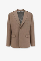 Dior Men's Single Breasted Virgin Wool Blazer Beige