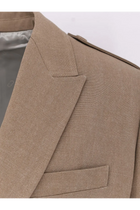 Dior Men's Single Breasted Virgin Wool Blazer Beige, view 3
