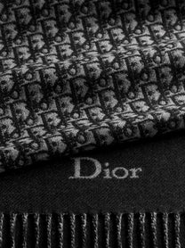 Dior Men's Wool Scarf Black, view 2